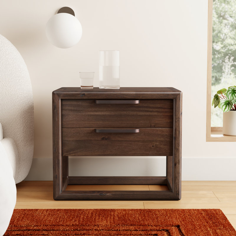 Rosy 28'' W Solid Wood Nightstand