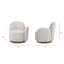 Fauteuil d'appoint pivotant à accoudoirs multiples 31,5 po Bertolde RAF, multicolore beige