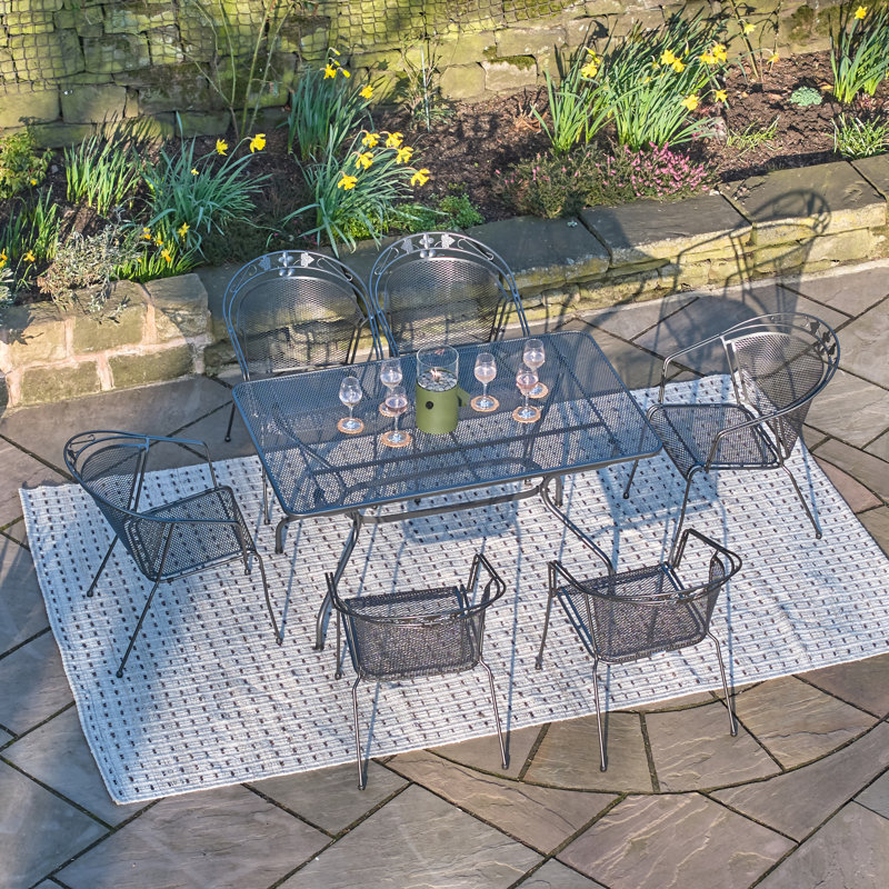 6 - Person Patio Dining Set with Rectangular Table