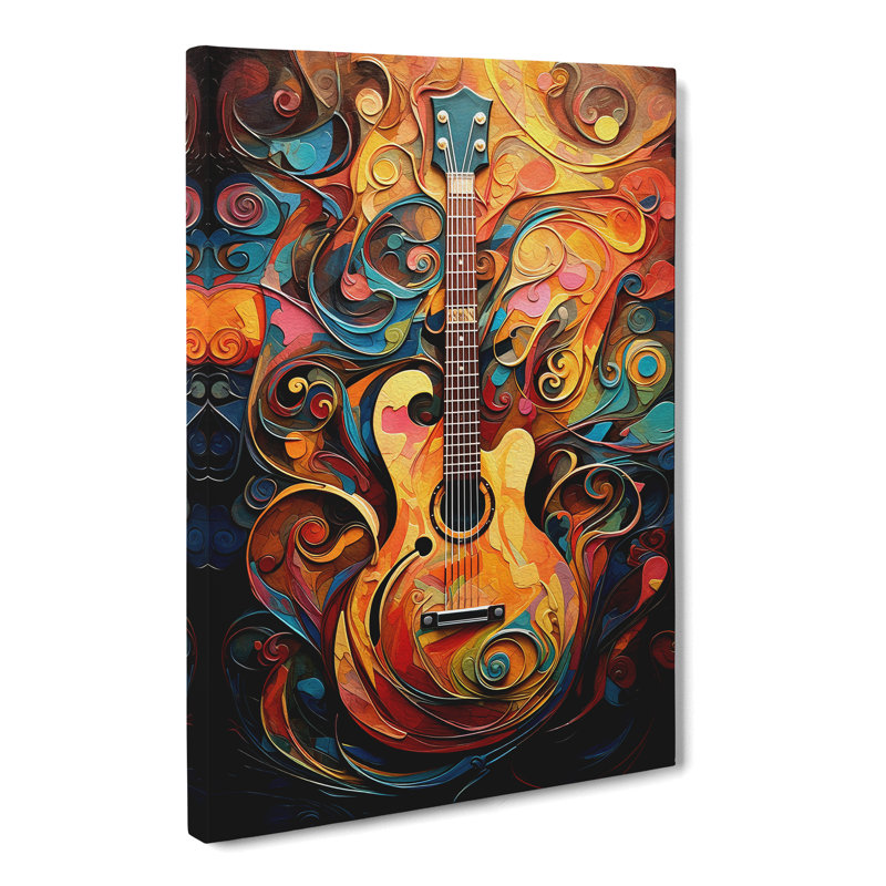 Guitar Tachisme - Print, 50cm H x 35cm W x 3cm D