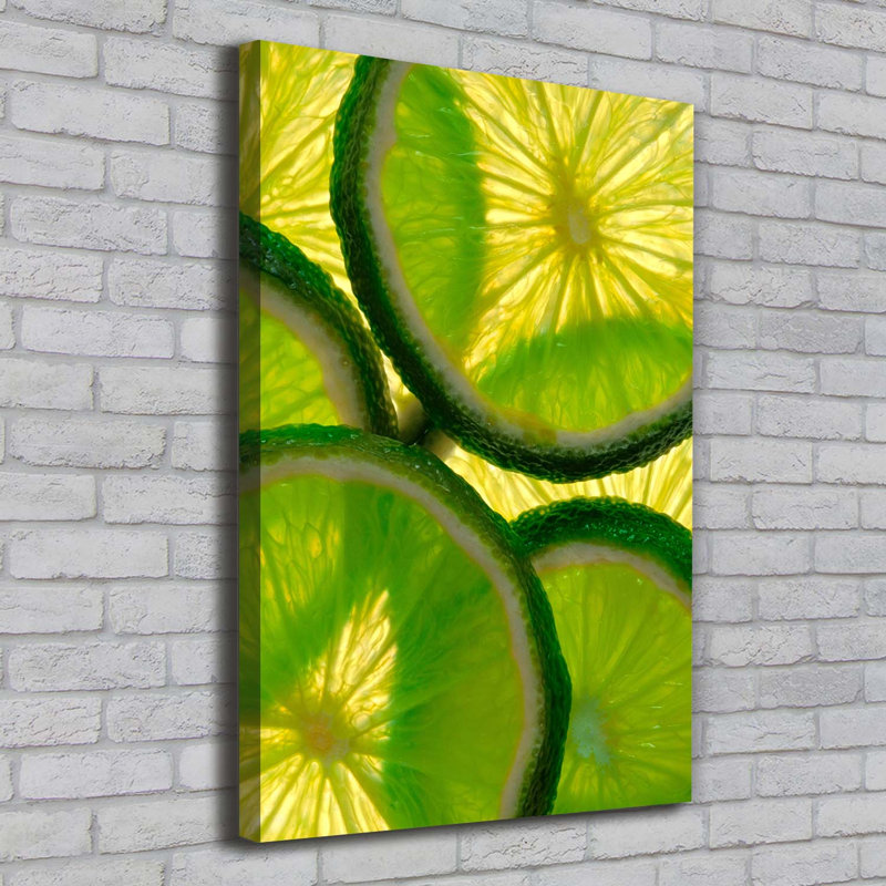 Slices Of Lime - Wrapped Canvas Print