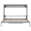 Grand lit escamotable mural et USB, gris-1061639369