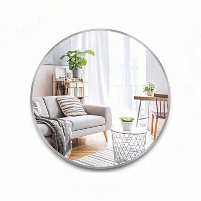 Metal Framed Round Bathrrom Mirror