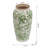 Flower Vase - 7.5" x 7.5" x 14.5" - Green/White