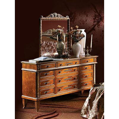 Arched Traditional Dresser Mirror