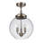 Brason 3 - Light 11.8" Champagne Simple Globe Semi Flush Mount