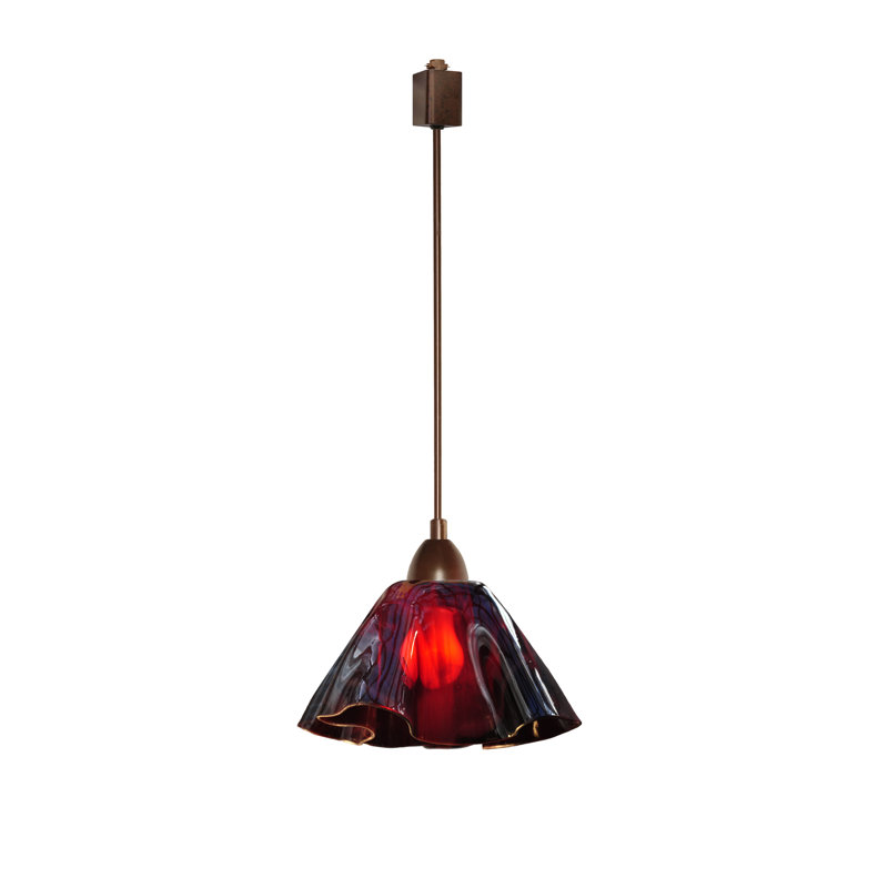 Luminaire suspendu Dale, Petit, Blanc, Prune mauve