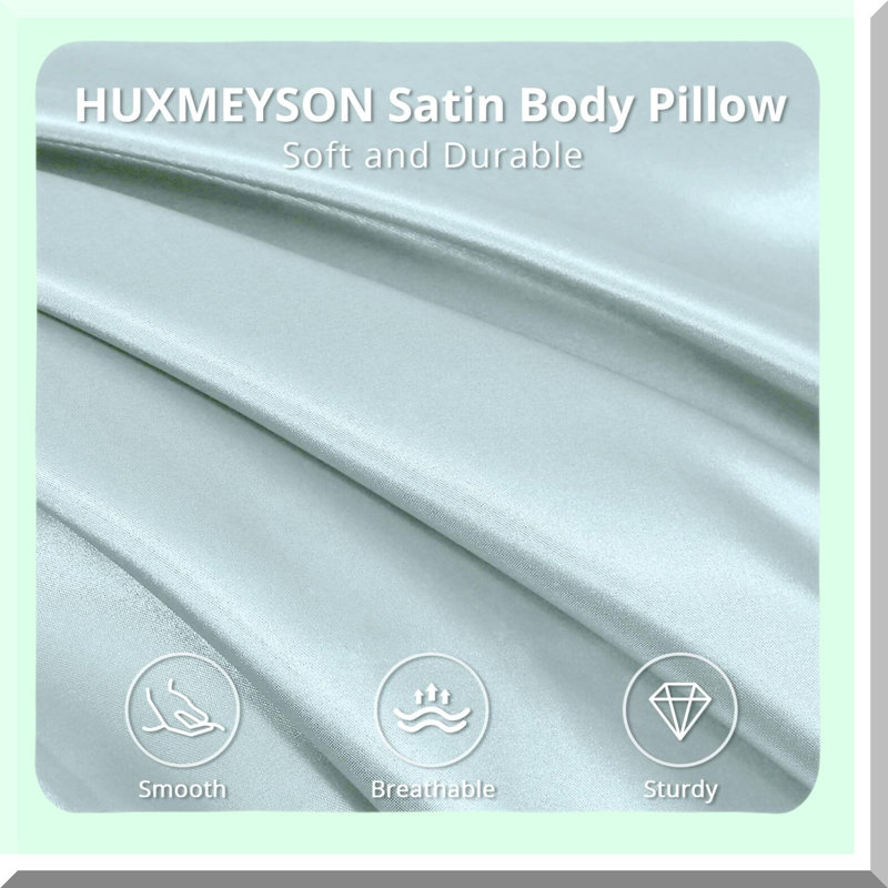 Cooling Comfort Body Pillow - Ice Blue - Long Pillow for Bed with Removable Cover - Breathable Body Pillows for Adults - Sleep Support