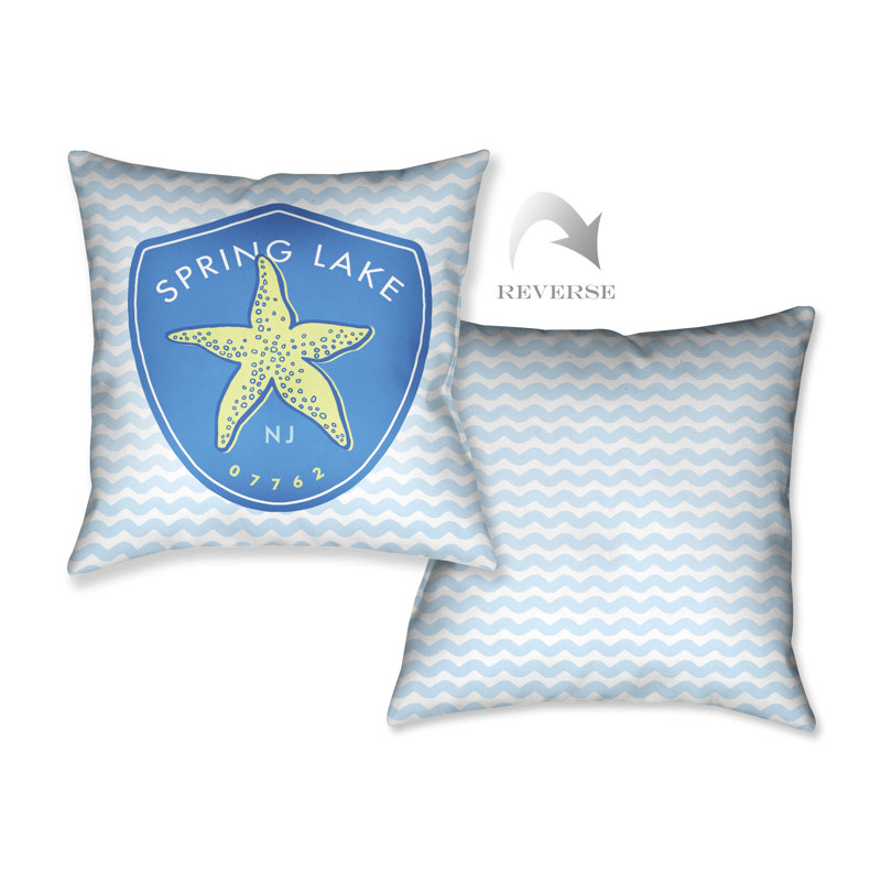 Spring Lake Chevron Reversible Throw Pillow