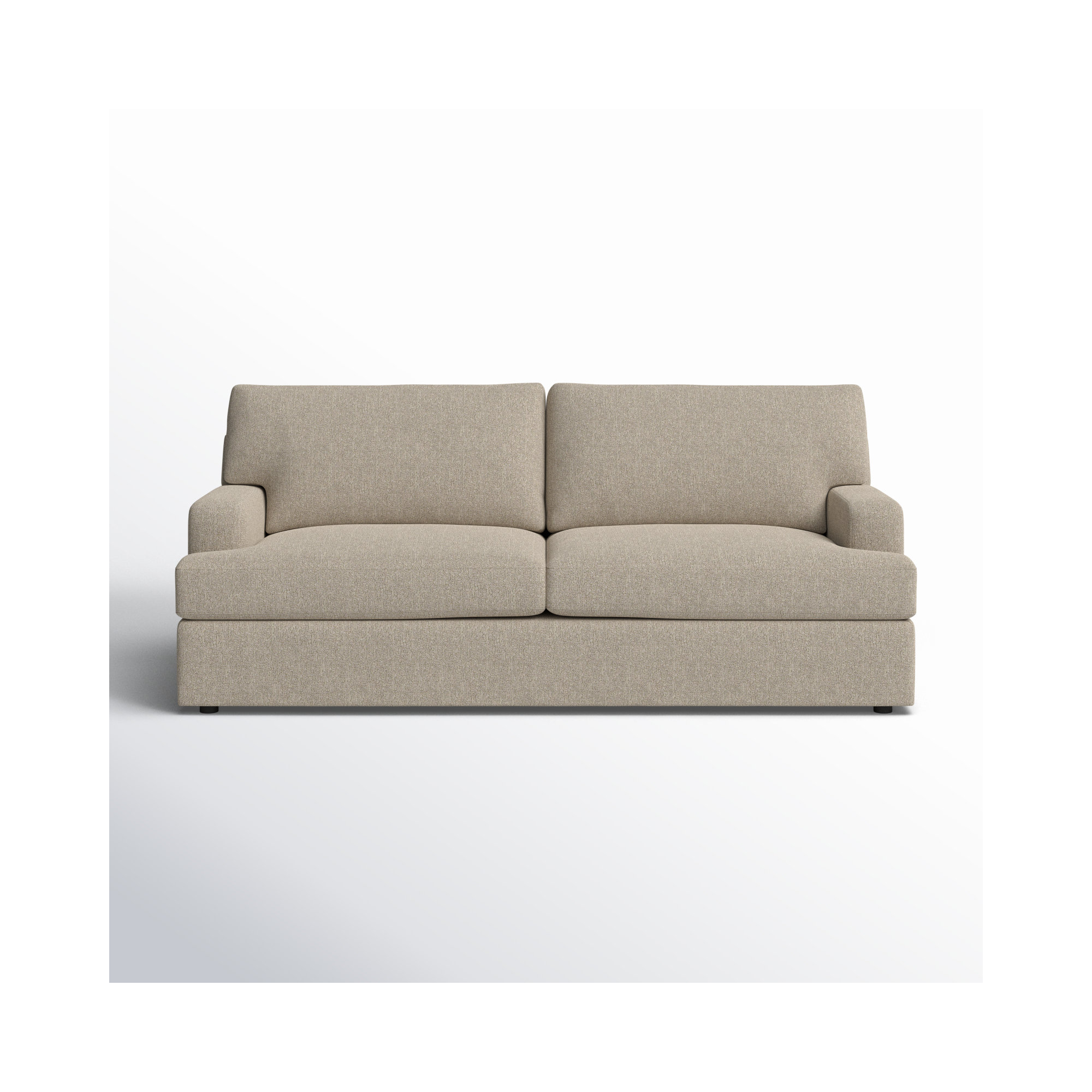 Cleo 84" Upholstered Custom Sofa, Davis Chateau Gray Bouclé