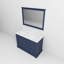 Meuble-lavabo double moderne avec plateau en marbre de Carrare et miroir