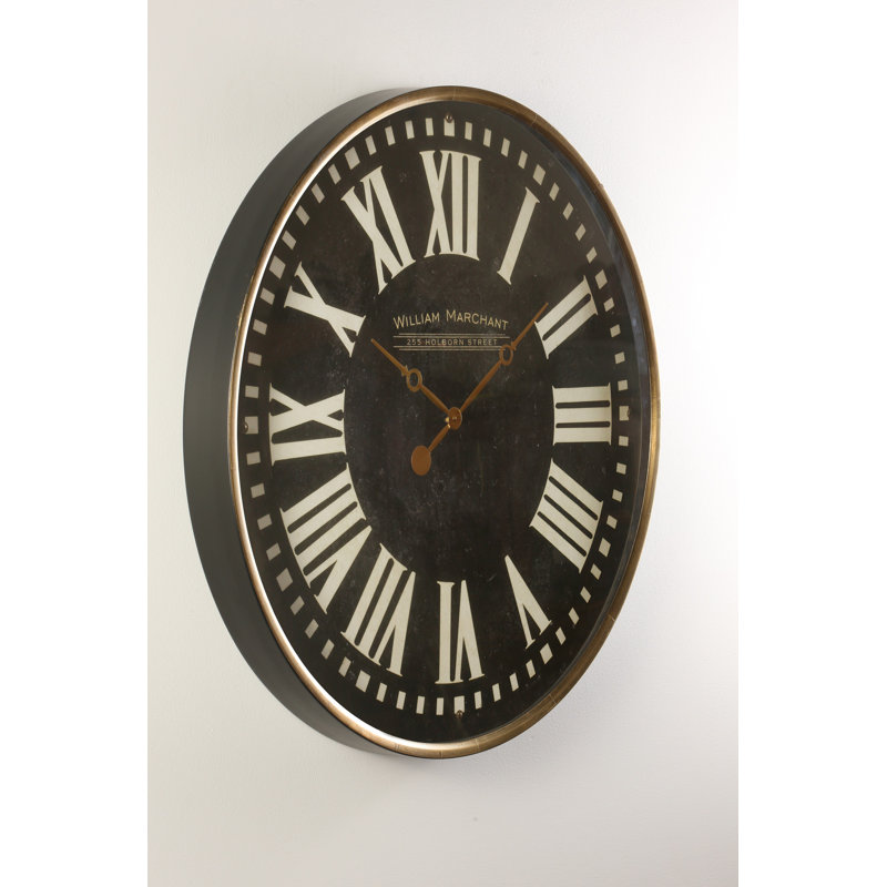 Malyke Metal Wall Clock, Black
