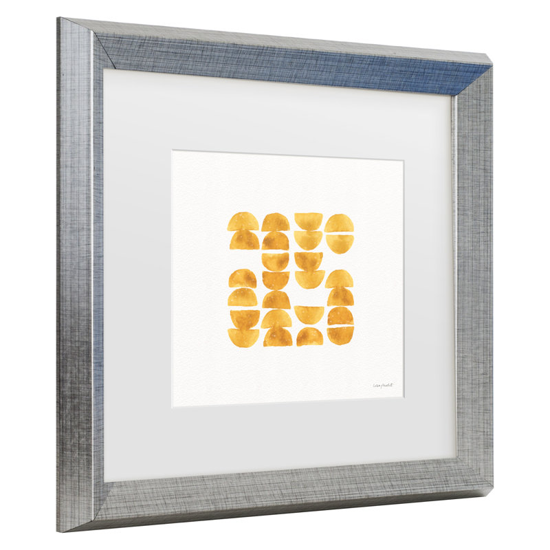 «Happy Yellow 13» par Lisa Audit - reproduction d'art sur toile encadrée, H 19,5 po x l 19,5 po x P 0,75 po