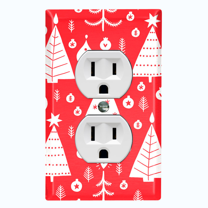 Holiday Themed 1 - Gang Duplex Outlet Standard Wall Plate
