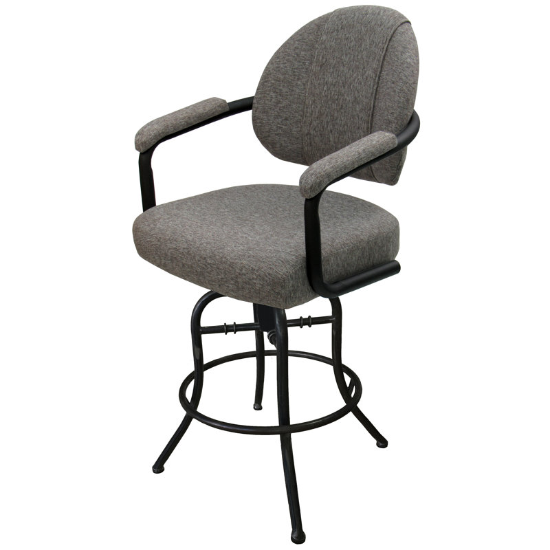 Tabouret pivotant tabyana, Noir, Tabouret de comptoir (siège d'une hauteur de 26 p