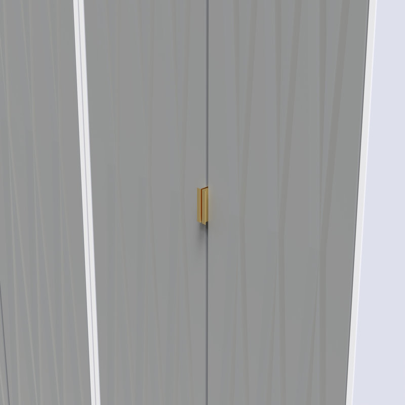 Baturhan Manufactured Wood Wardrobe, Shadow Matt/White