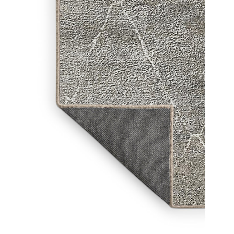 Tapis gris à motif géométrique Lowther, Rectangle 3 pi x 5 pi