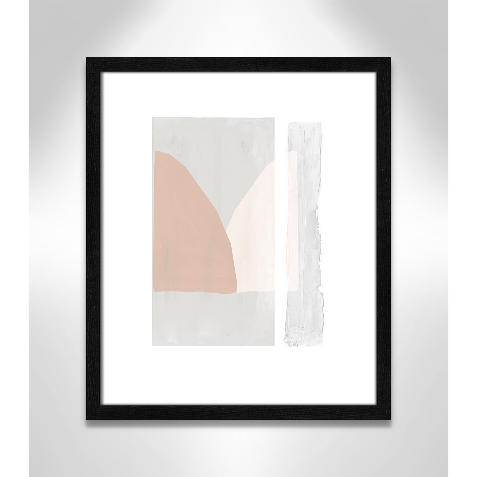 Soft and Light - Painting Print, Black Wood Framed Paper, 19" H x 16" W x 0.75" D