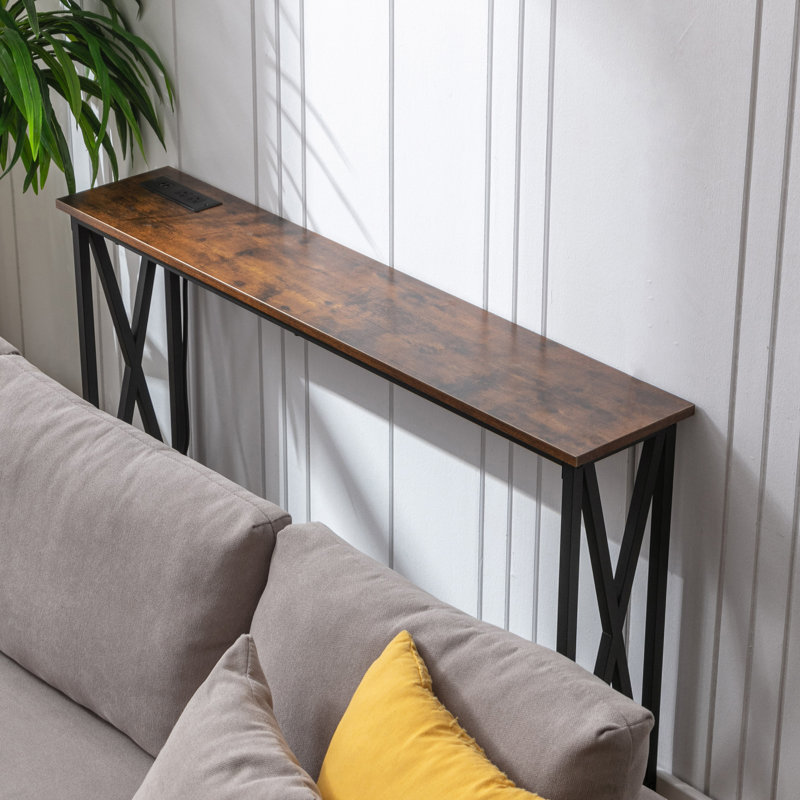 Onno Console Table, Rustic Brown