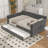 Upholstered Daybed With Usb And Trundle-2104042182