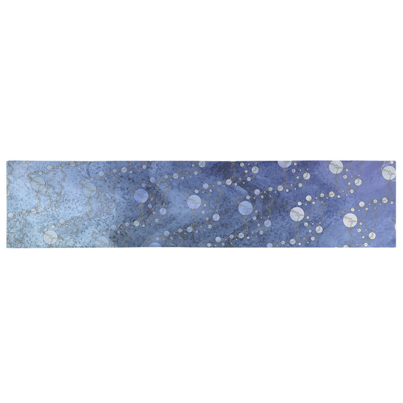 Avicia Planets Stars Table Runner, 90" L x 16" W, Peacock Ombre