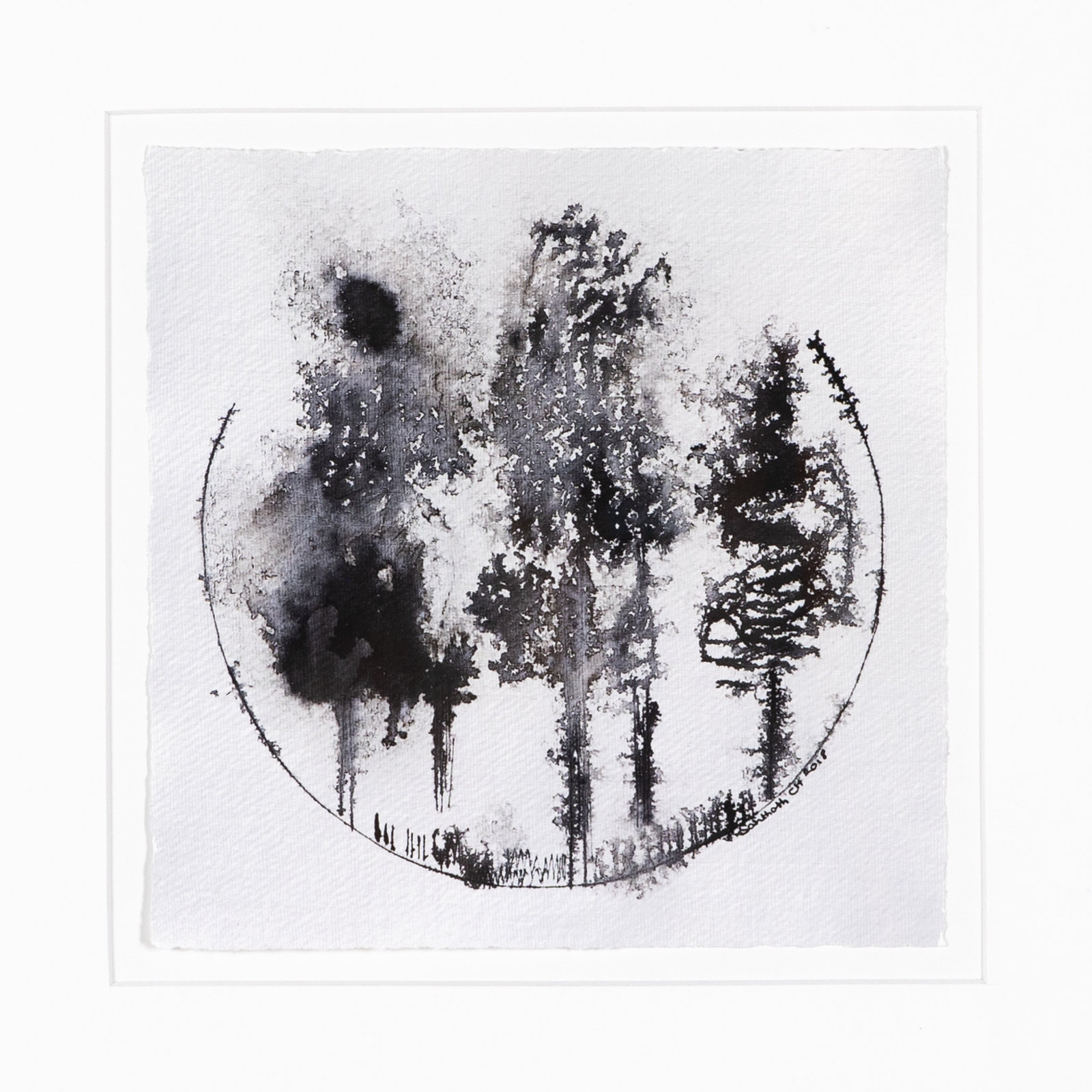 Bodie "Through the Trees III" Painting, 24" H x 24" W x 1.5" D