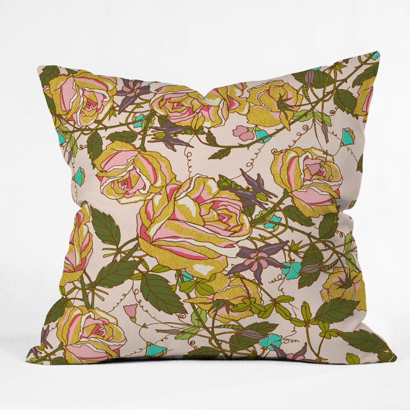 Coussin décoratif intérieur/extérieur beauté, 16 po x 1 po