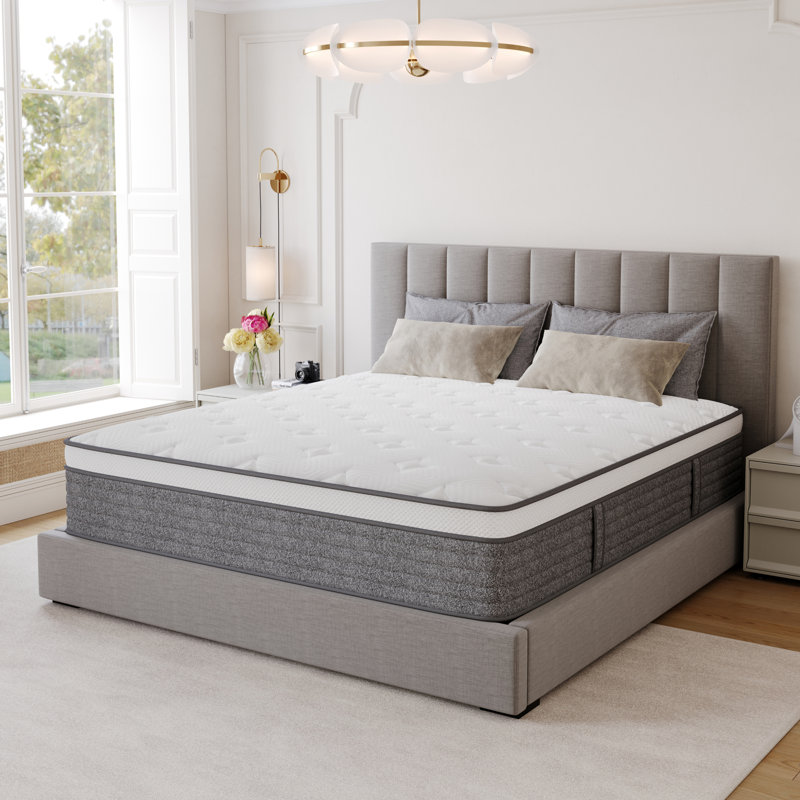 Matelas hybride gris moyen 10 po - EdgeSupport & Motion Isolation, Grand lit, 10"