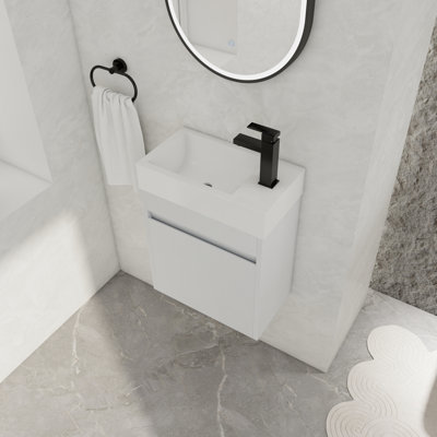 Meuble-lavabo flottant mural
