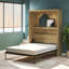 Makassar Murphy Bed with Gallery Shelf & Touch Sensor LED Lighting-92718668-92762956