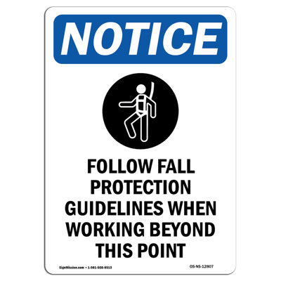 Follow Fall Protection Sign