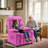 Goggans Kids Recliner with Anti-Tilt, Cup Holder-228047092