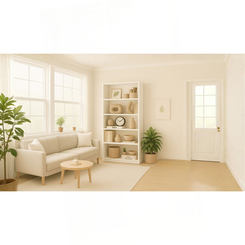 Armoire de rangement à 5 niveaux, Blanc