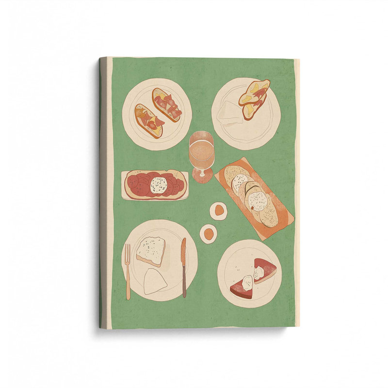 «Breakfast 4» par ThingDesign Print, L 30 x H 40, Toile tendue, Does Not Apply