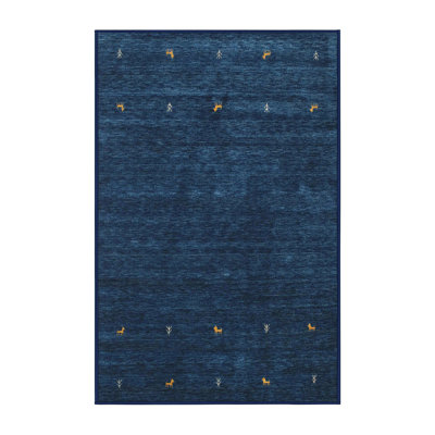 Tapis de zone bleu marine contemporaine