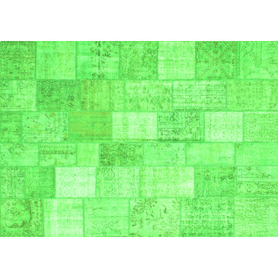 Contemporary 943 Green Machine Washable Area Rugs