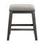 Ensemble de 2 tabourets de bar hauteur comptoir rembourrés en tissu texturé à garniture cloutée-1509417205