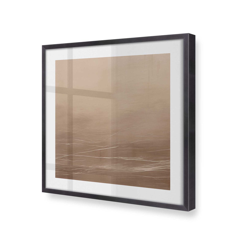 Silky Sandrifts v1, H 12 po x l 12 po x P 1,25 po, Cadre photo en zinc patiné