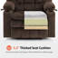 Fauteuil inclinable à deux moteurs l 26,4 po à position allongée avec chauffage et massage, tissu-2046507620