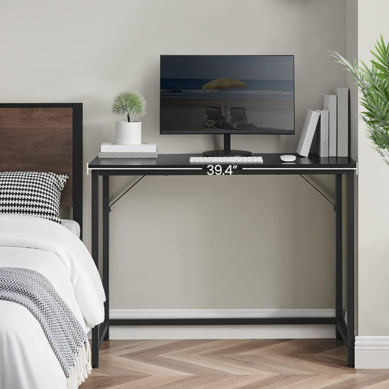 Wydmire Desk, 29.5" H x 31.5" W x 19.7" D, Black/Wood Grain