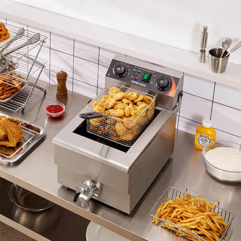 Commercial Electric Deep Fryer Countertop Deep Fryer 1500W 11.6Qt / 11L