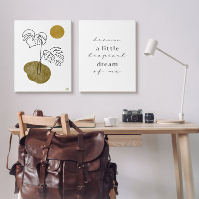 «Dream Tropical Dream of Me» par Birch & Ink - ensemble de 2 impressions