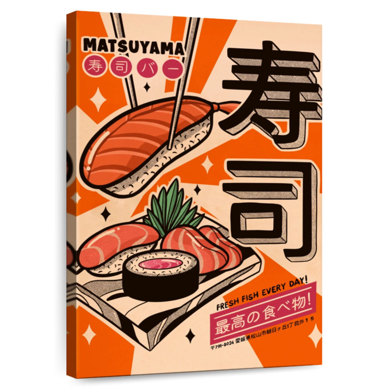 Yarlin Sushi Every Day, 12" H x 8" W