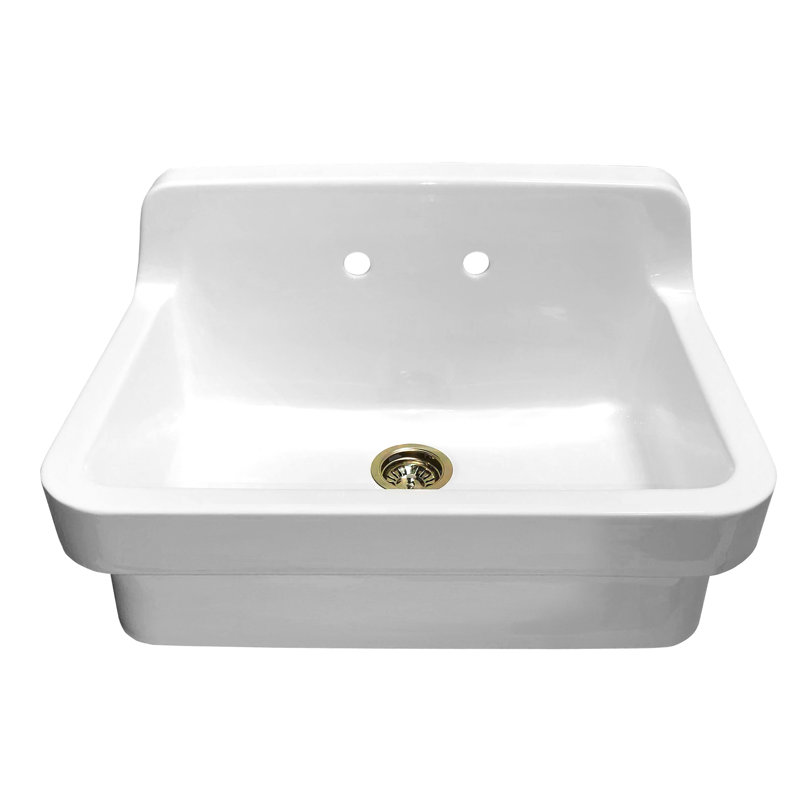 Ceramic 30" L x 22" W Farmhouse Kitchen Sink