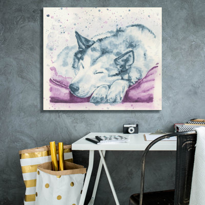  «Sleeping Kaia In Duo» par Anika Goodhue, art mural sur toile, 30 po x 26 po