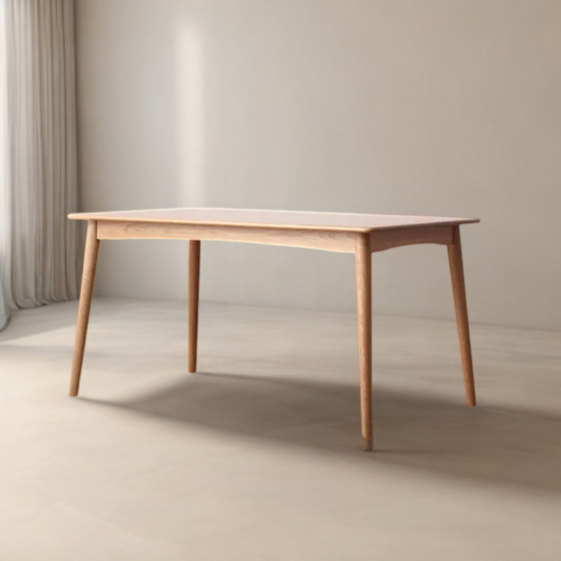 Table rectangulaire en bois massif domestique simple, L 31,49 po x L 62,99 po
