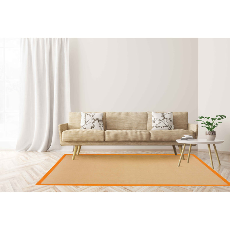 Sisal Hand Woven Orange Rug, Rectangle 200 x 290cm