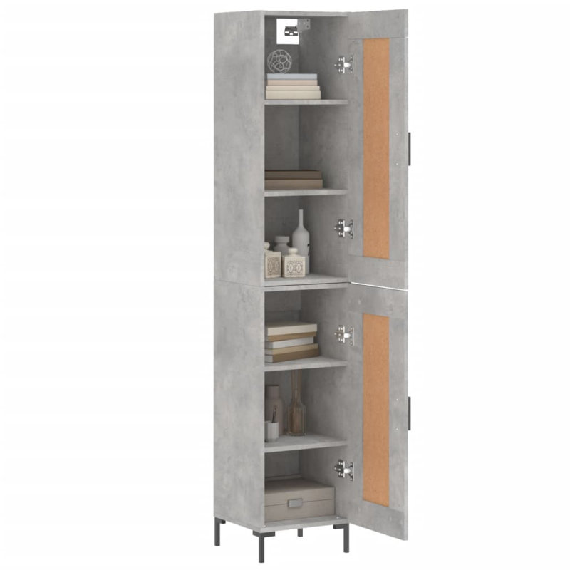 Mhosin Wide Highboard,  Concrete Grey