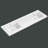 72'' W X 22'' D Solid Surface Bathroom Vanity Top Rectangular Vanity Basian Double Sinks Countertop with Pre-drilled Faucet Hole in White