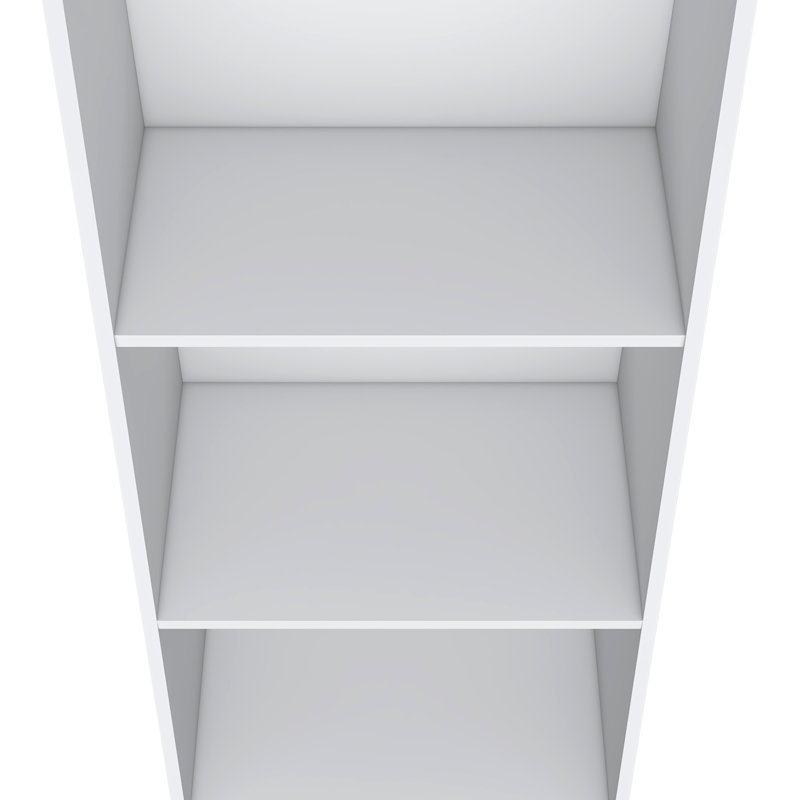 Bibliothèque échelle 47 "haute à trois niveaux - blanc